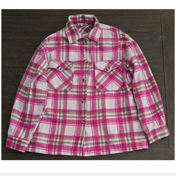 Fashion Nova Pink and White Plaid Skirt Set, Size L - Picture 6 of 16